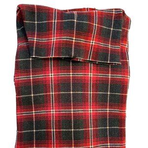 Talbots Woman's Long Sleeve Cotton Turtleneck Red Green Plaid Large